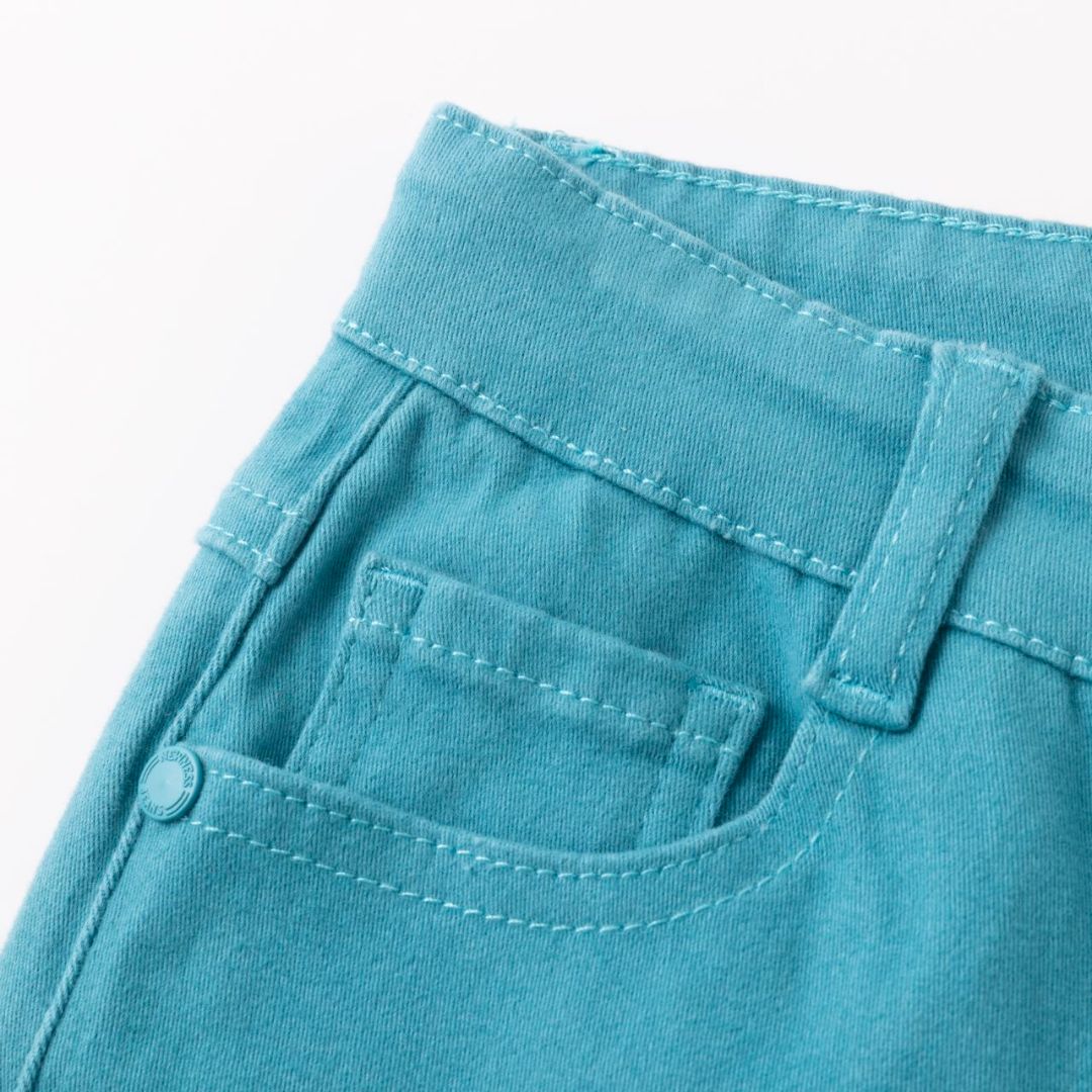 Grüne Five-Pocket-Jeans für Mädchen