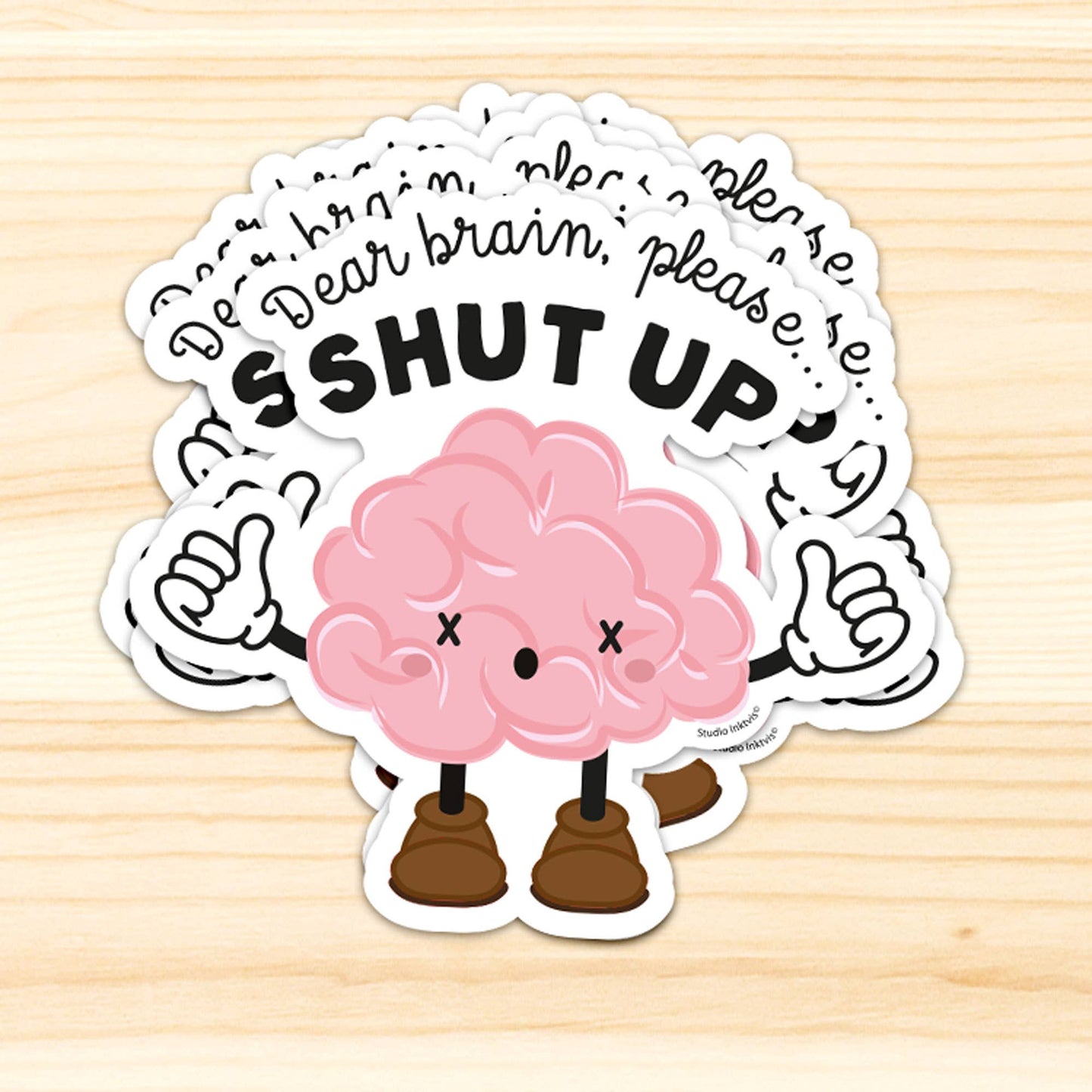 Sticker „Dear Brain, please shut up“