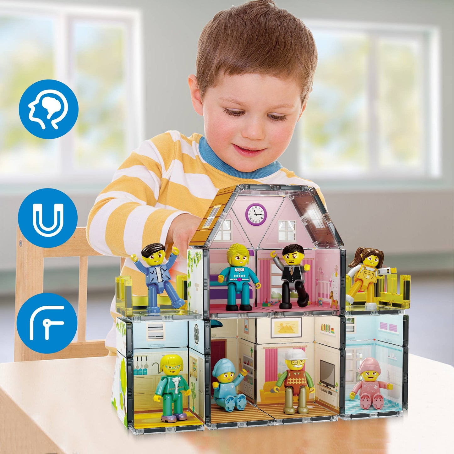 Magnetisches Puppenhaus 'Family Homestead Spielset'