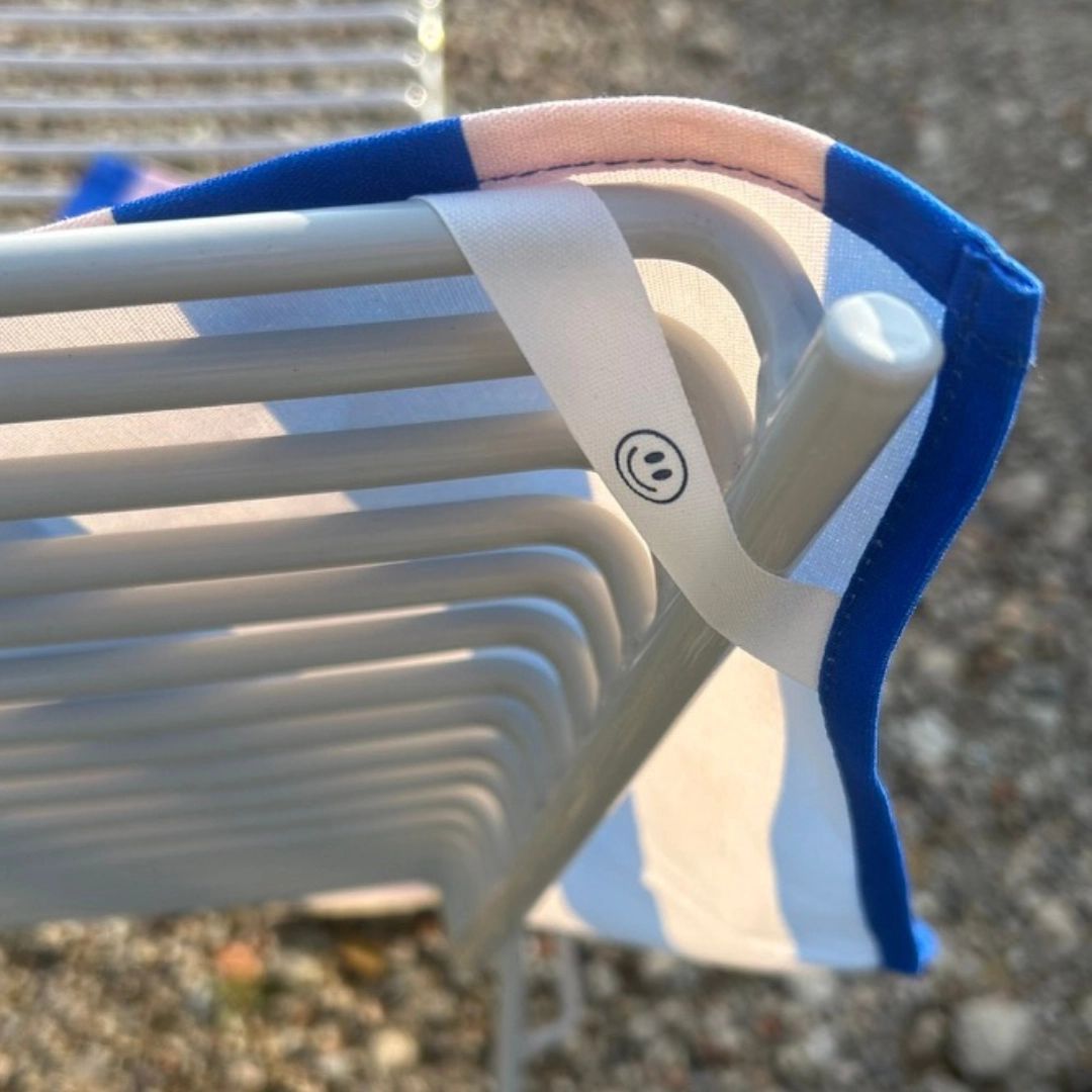 Geschirrhandtuch mit Streifen blau/rosa