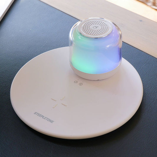 CHARGE & PLAY Kabelloses Ladegerät und Bluetooth-Lautsprecher
