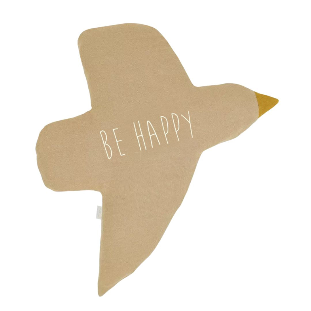 Wanddekoration Vogel beige personalisierbar