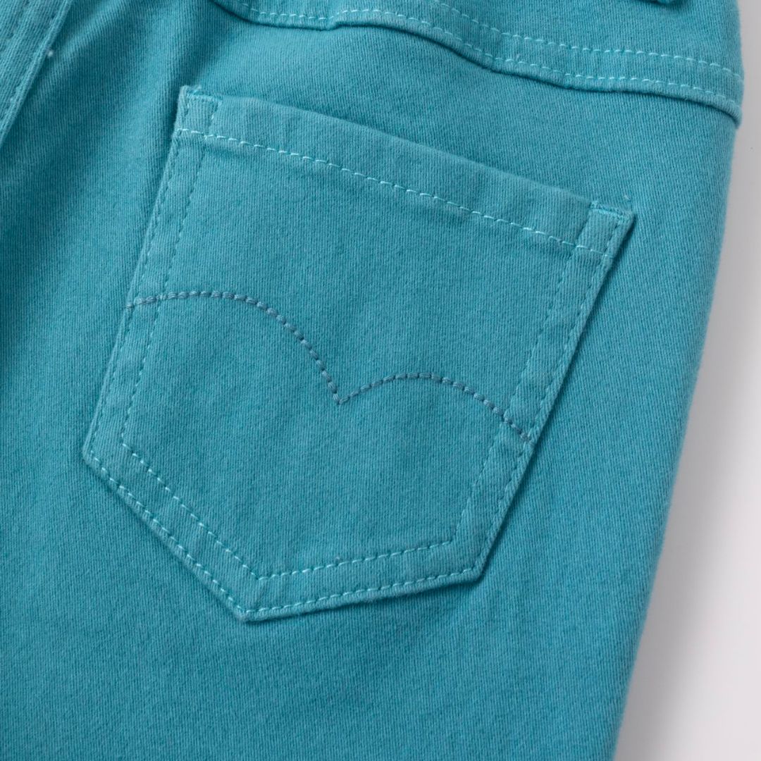 Grüne Five-Pocket-Jeans für Mädchen
