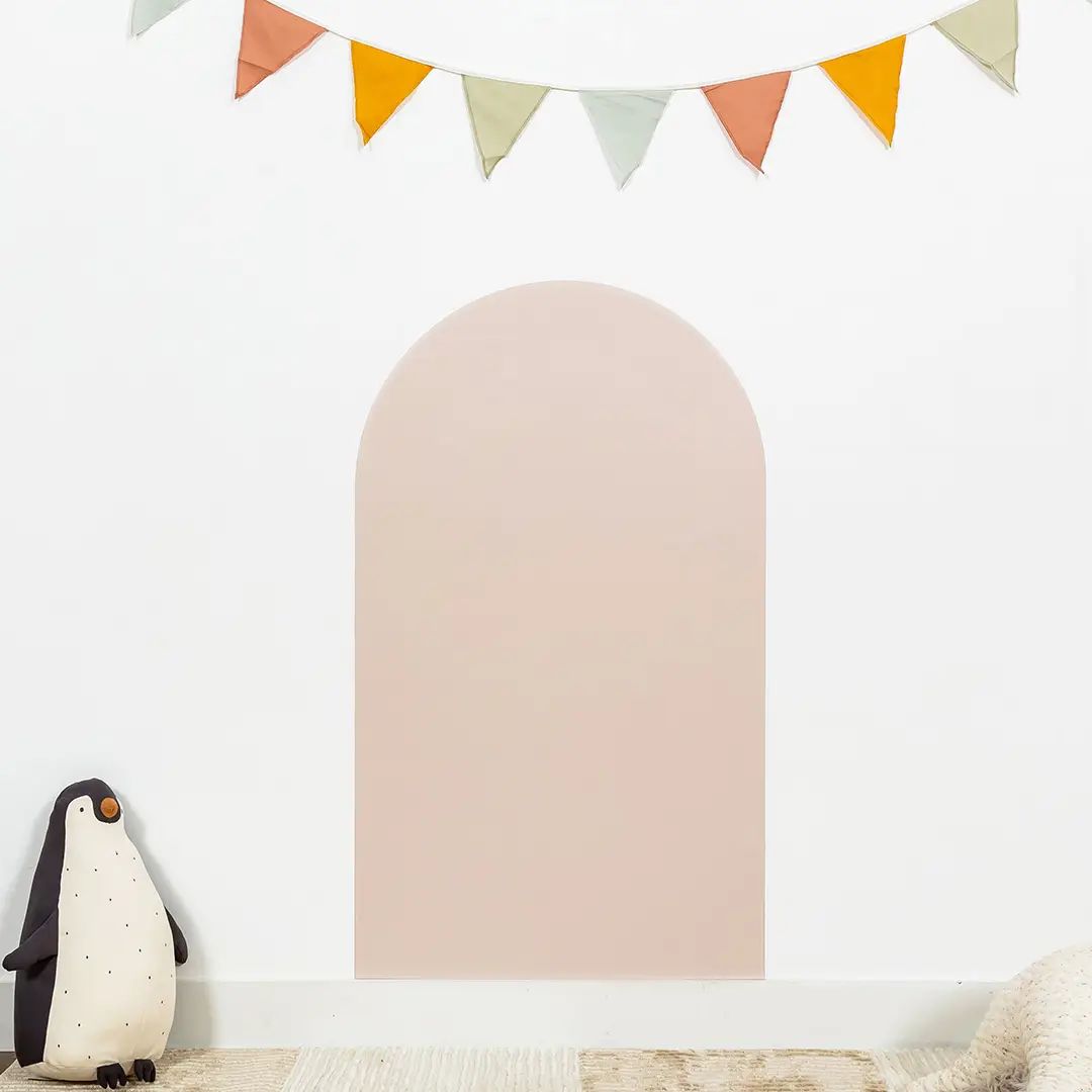 Repositionierbare Magnettafel 'Arche' rosa/beige