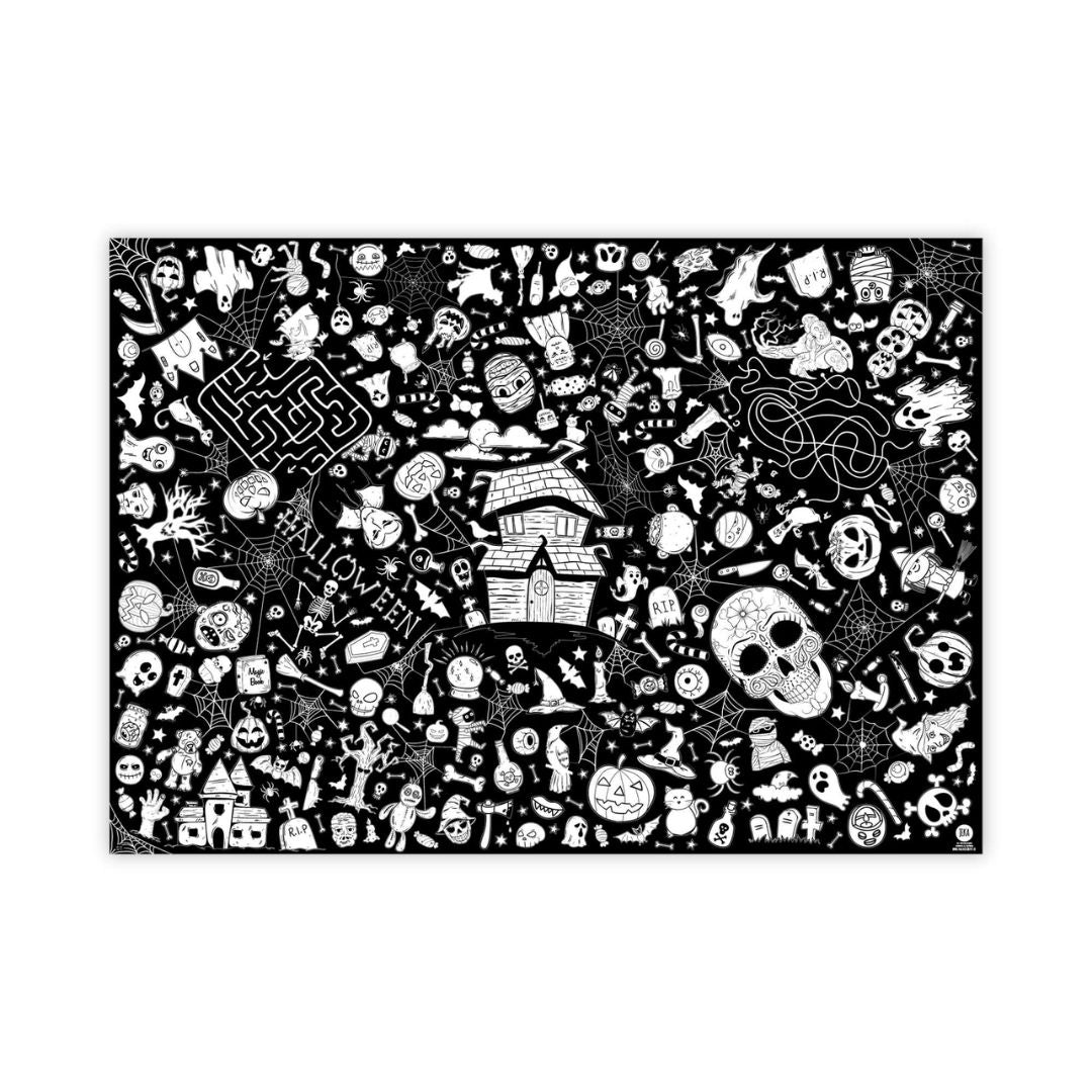 Ausmal-Tischdecke aus Papier "Halloween"