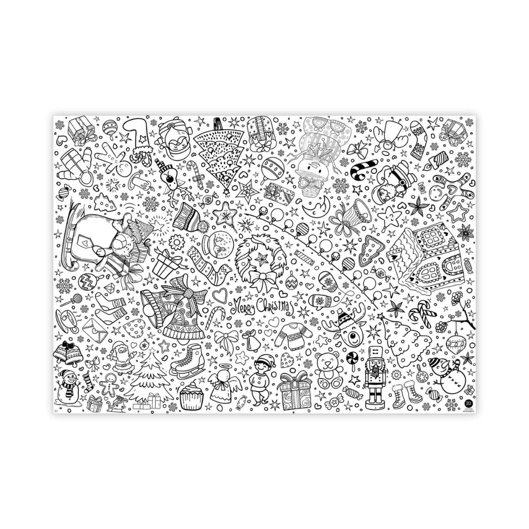 Ausmal-Tischdecke aus Papier "Weihnachten"