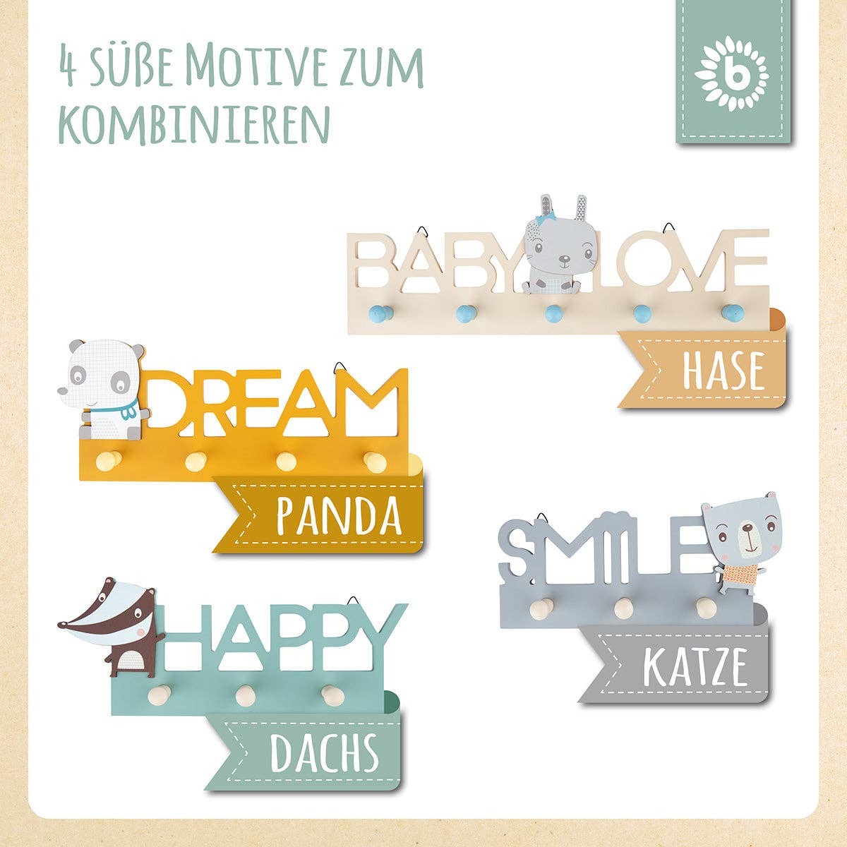 Wandgarderobe 'Dachs Happy'