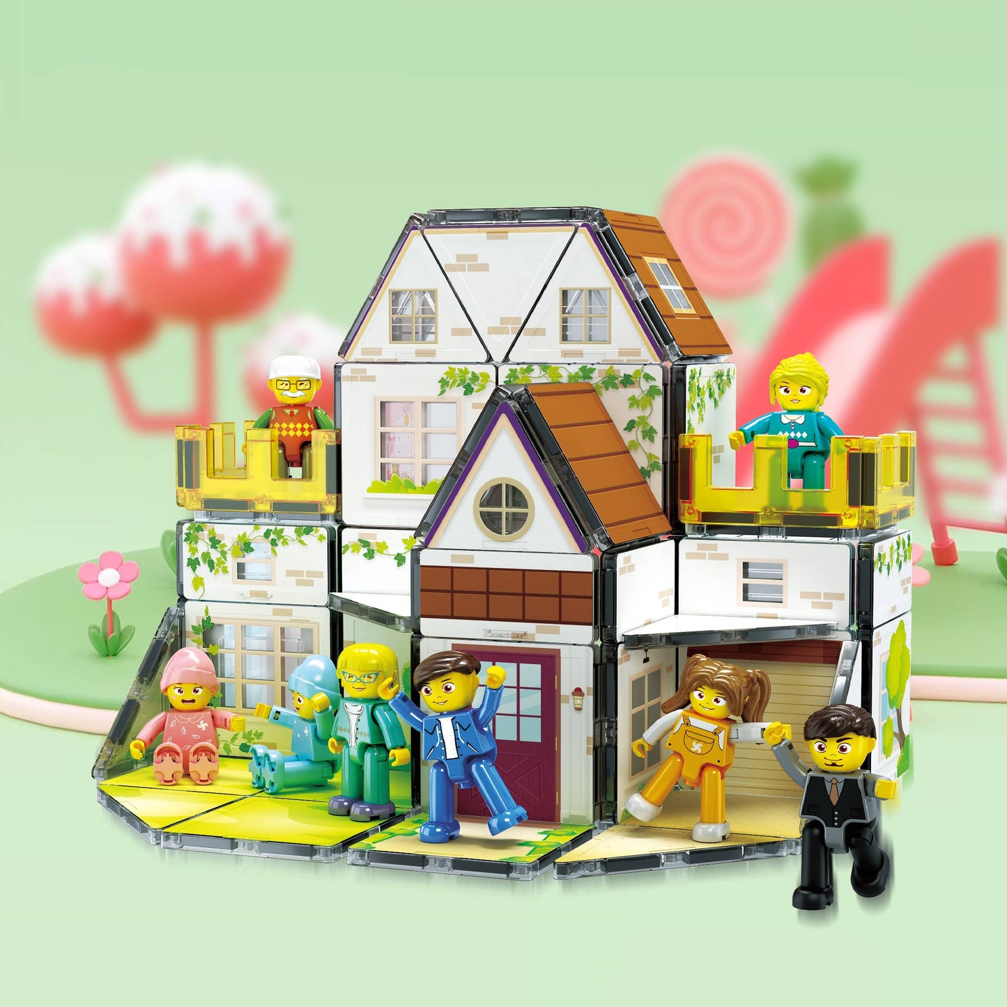 Magnetisches Puppenhaus 'Family Homestead Spielset'