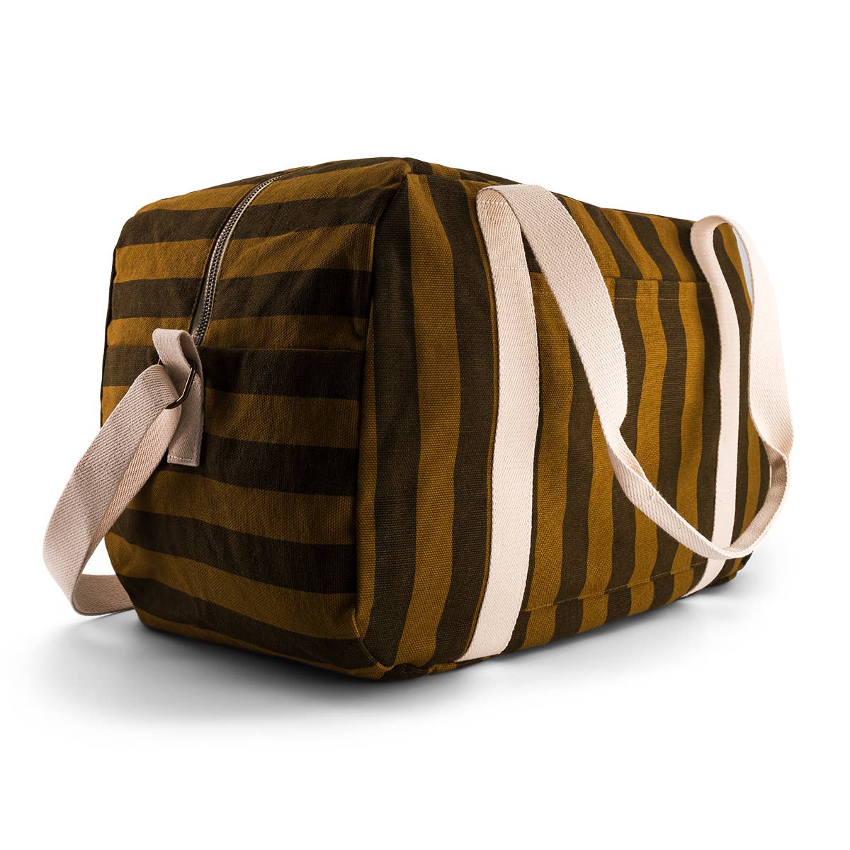 Damen Wochenendtasche Raphael Streifen Khaki/Braun