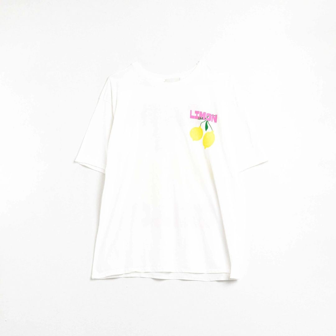 Damen T-Shirt 'Zitronenprint Limon' weiß