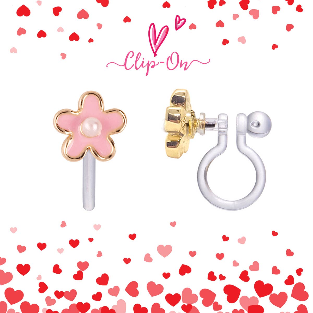 Cutie Ohrclips 'Rosa Fancy Flower' Clip On