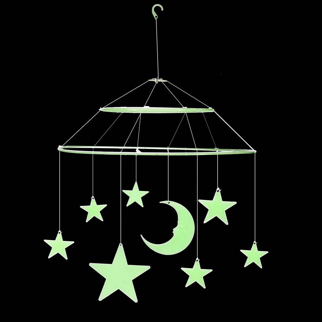 Leuchtender hängender Mobile - Mond und Sterne