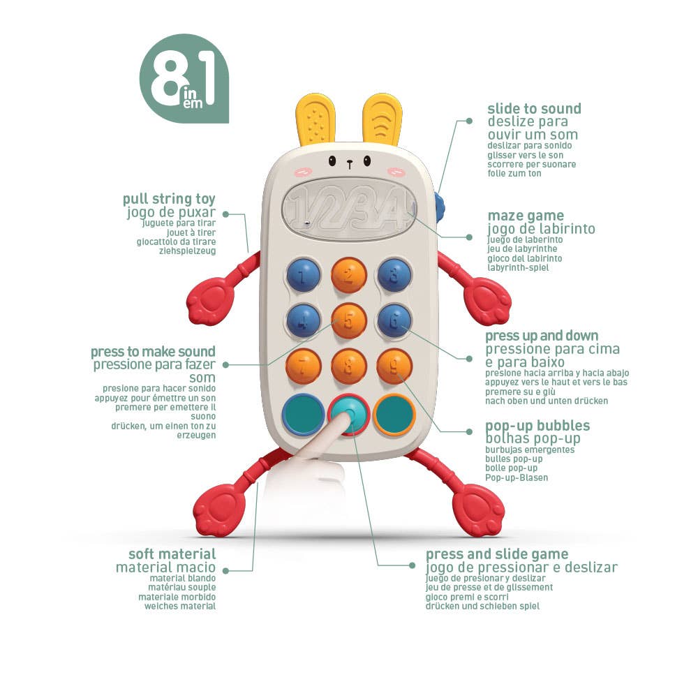 Interaktives Telefon mit 8 Funktionen