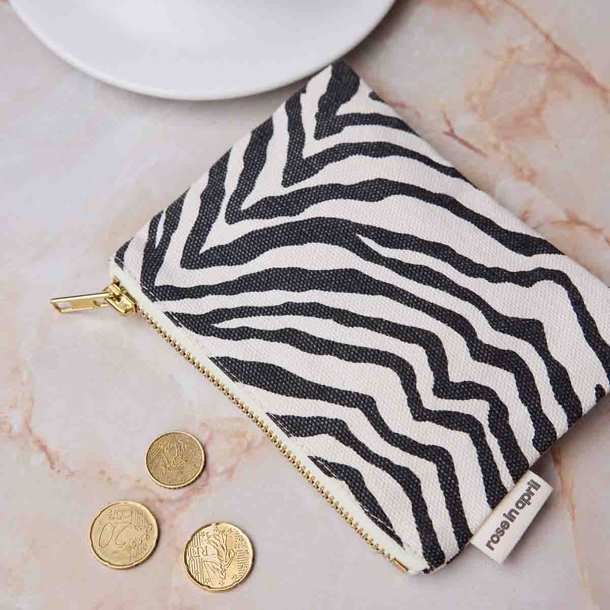 Damen Geldbörse Marie Zebra Greige