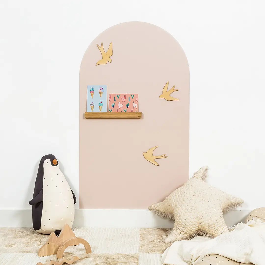 Repositionierbare Magnettafel 'Arche' rosa/beige