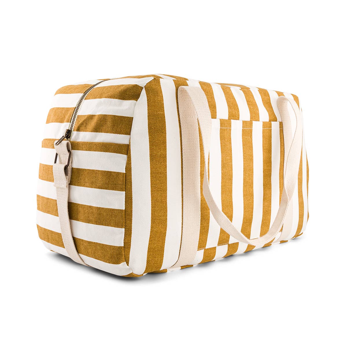Damen Tasche gestreift karamell/ecru gestreift