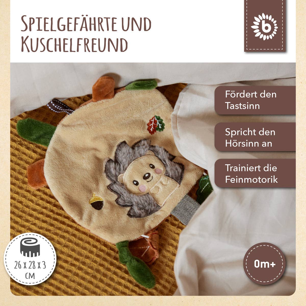 Knistertuch 'Igel Piksi'