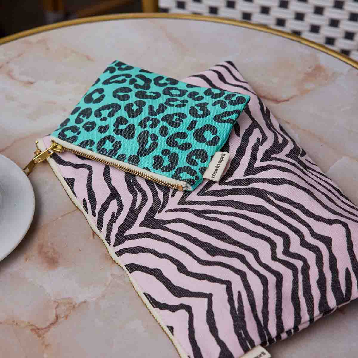 Damen Clutch Lili Zebra hellrosa