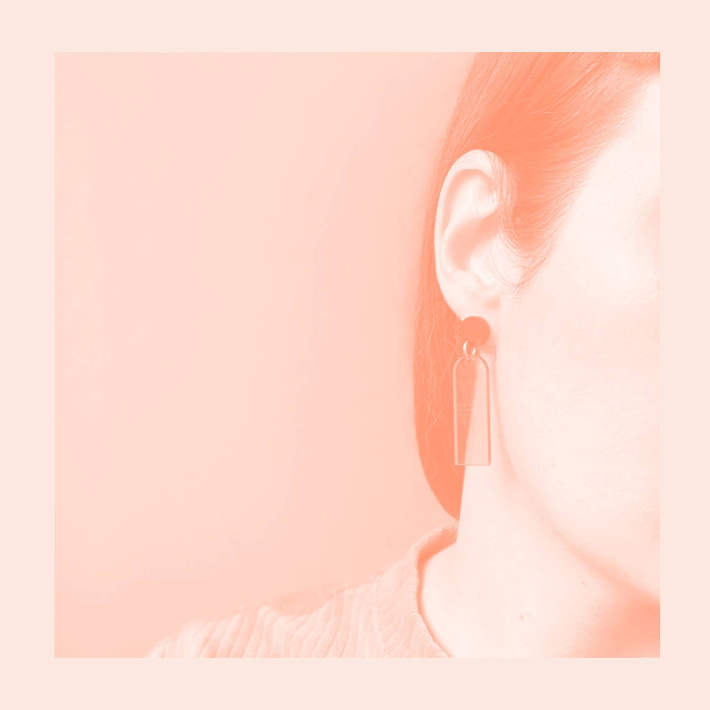 Damen Ohrringe schwarz/taupe