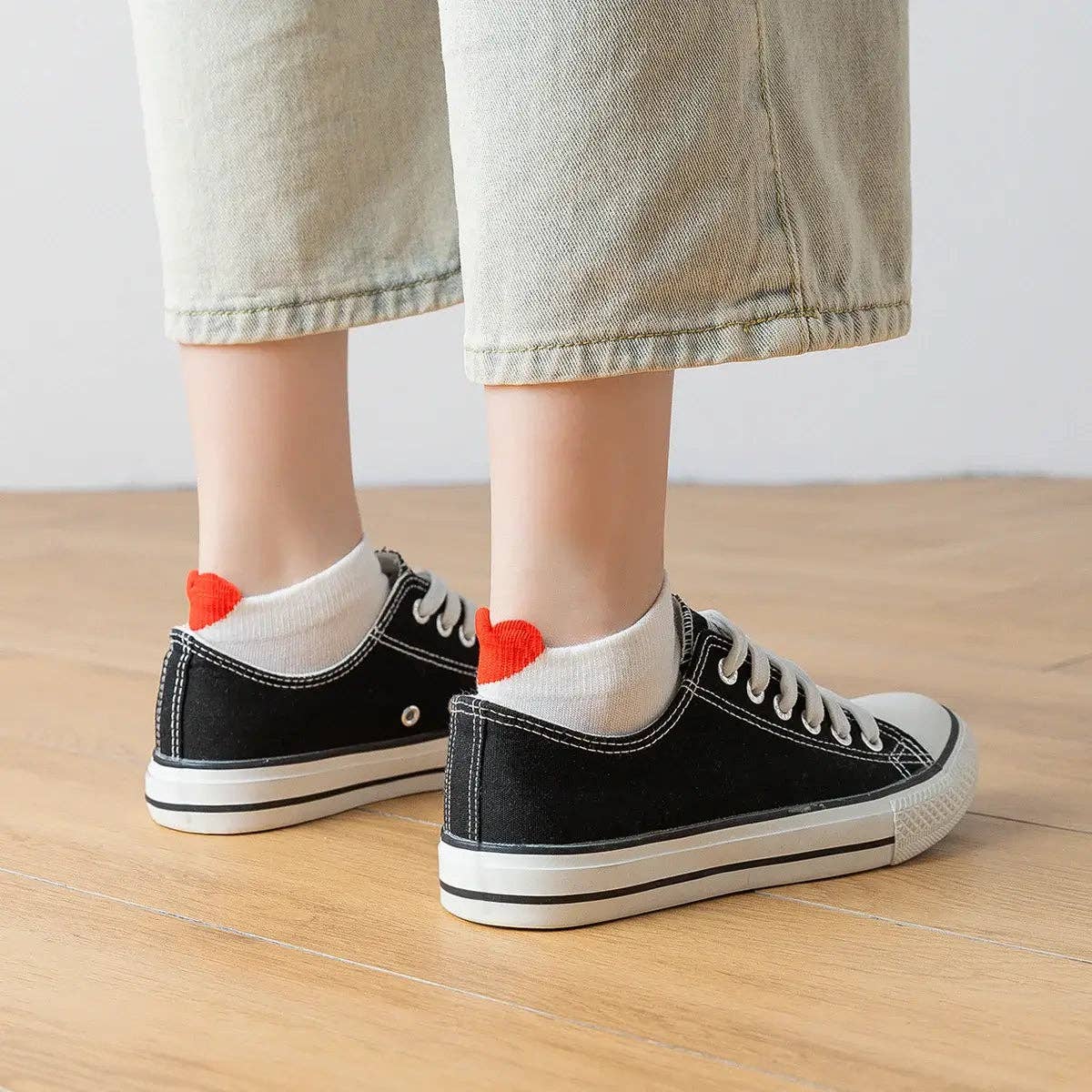 Damen Socken kurz mit Herz verschiedene Varianten