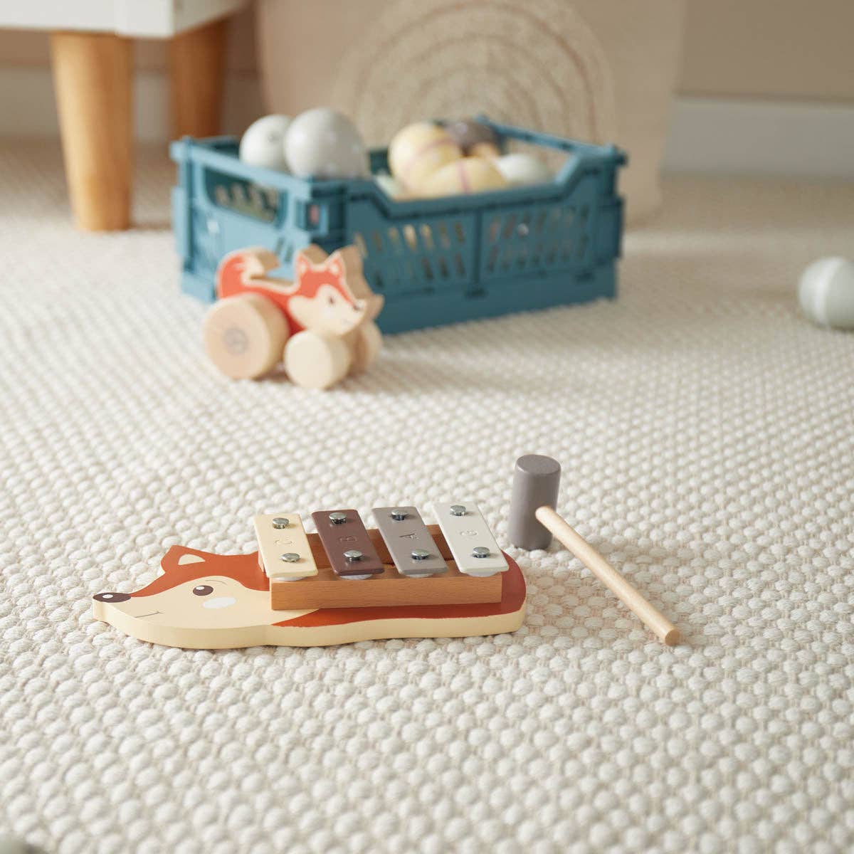 Mini Xylophon aus Holz 'Fuchs'