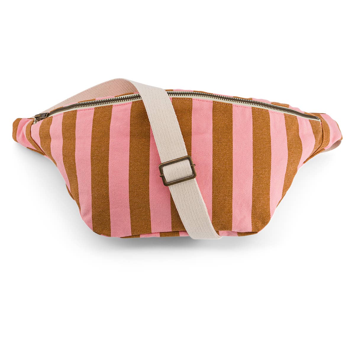 Gürteltasche Streifen karamell / erdbeere
