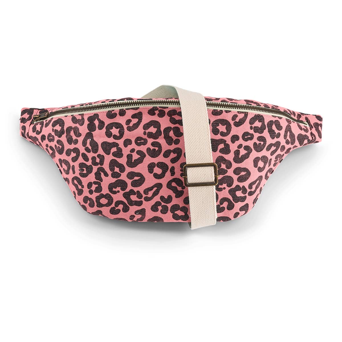 Damen Gürteltasche mit Leo-Muster pink
