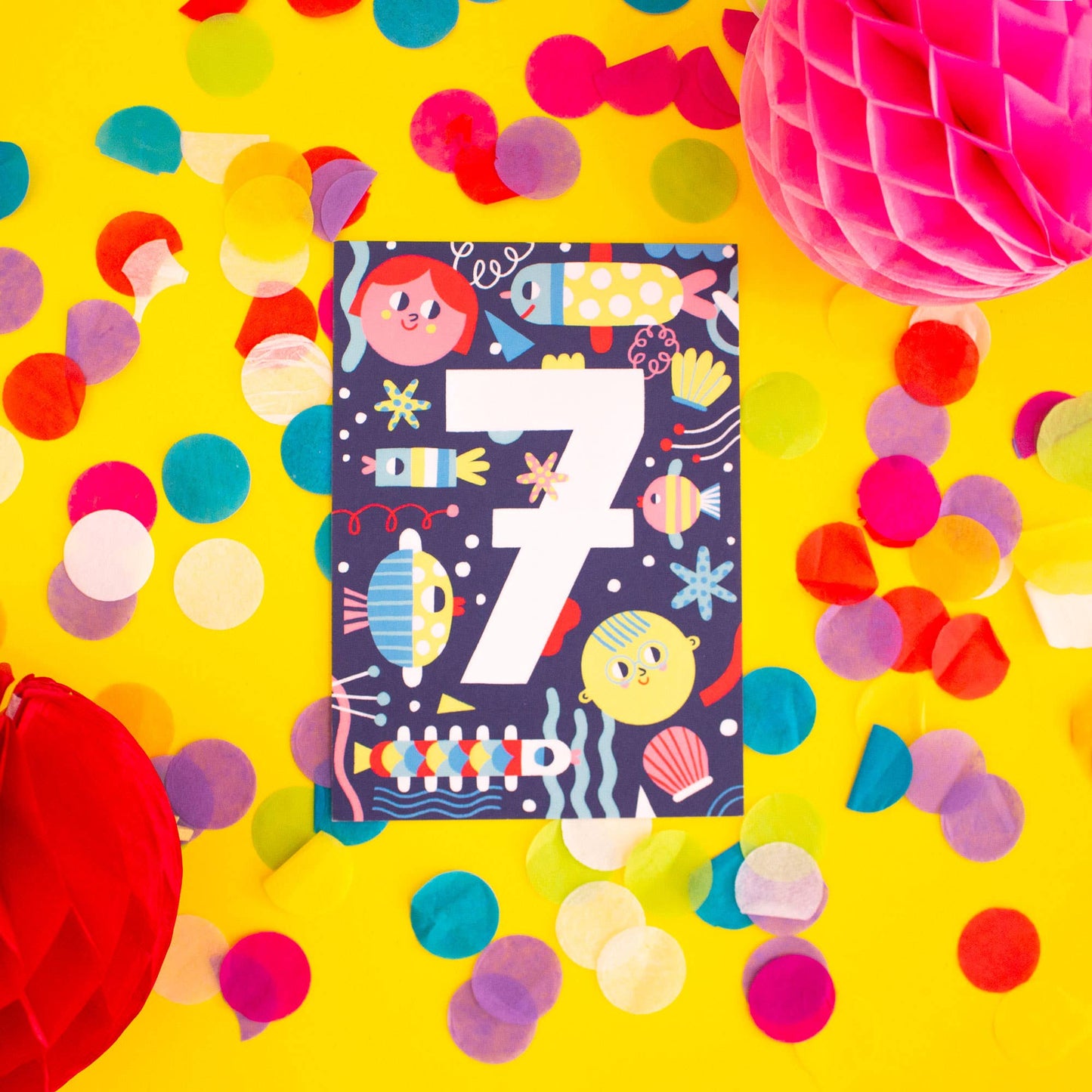 Geburtstagskarte 'Nummer 7'