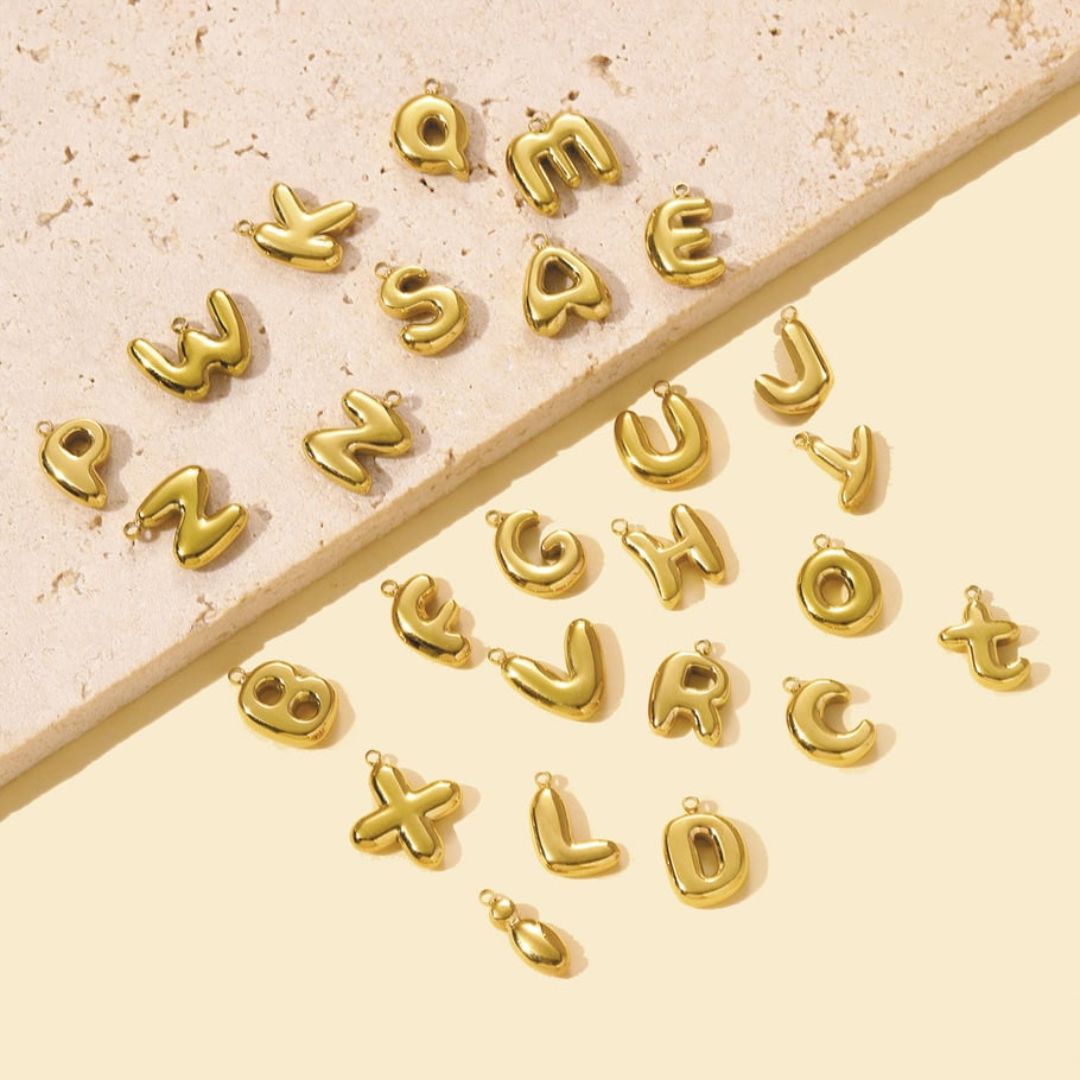 Anhänger '3D Balloon Letters' gold