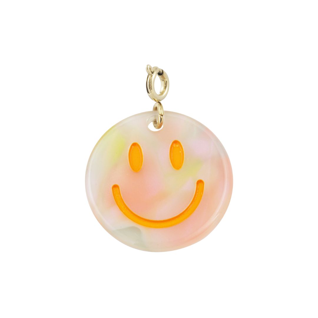 Anhänger Smiley orange gold