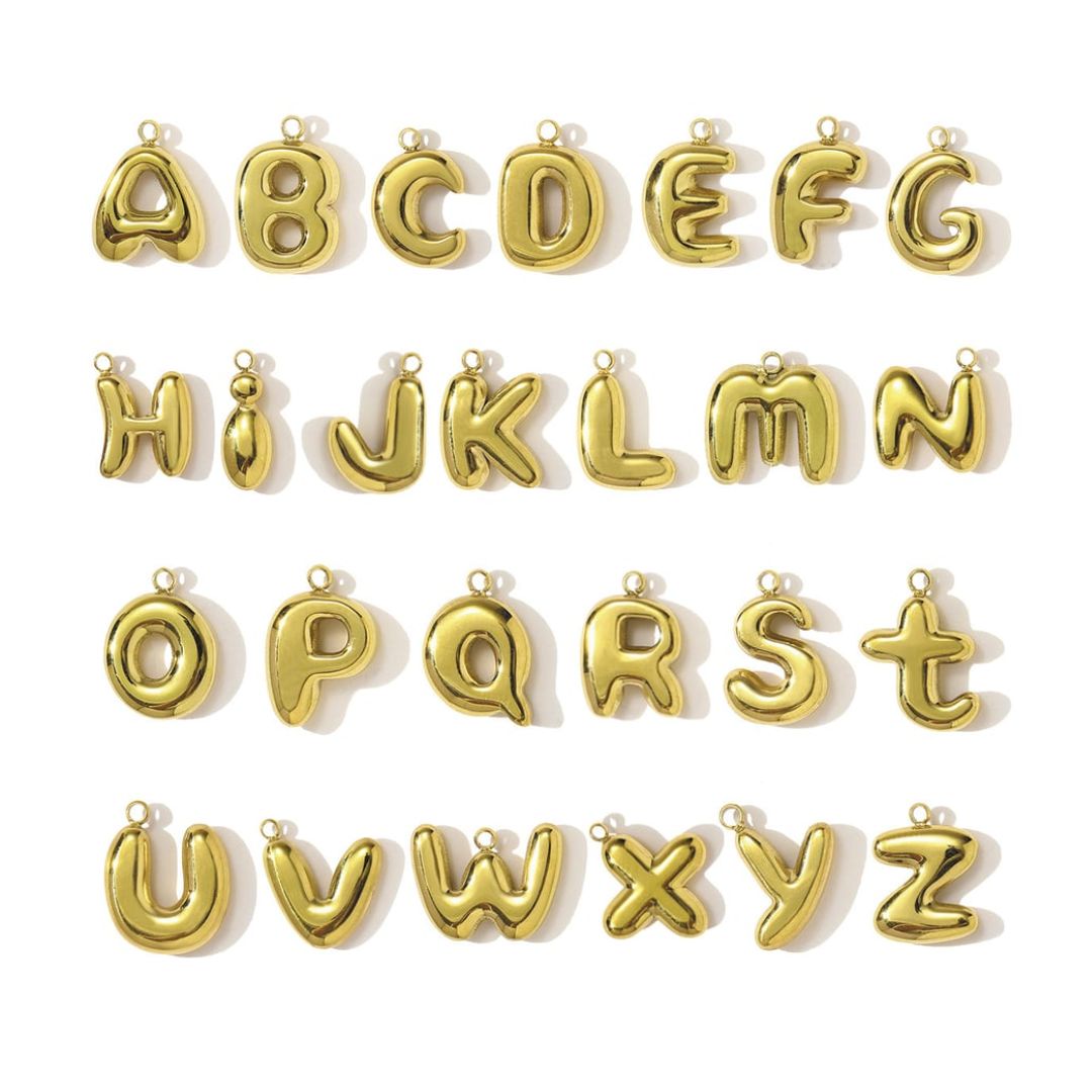 Anhänger '3D Balloon Letters' gold
