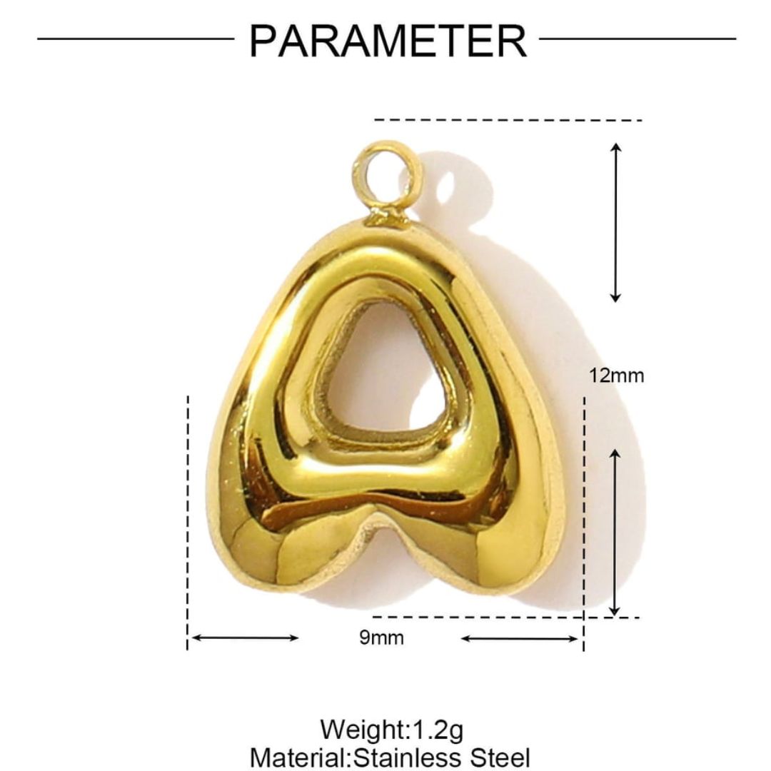 Anhänger '3D Balloon Letters' gold