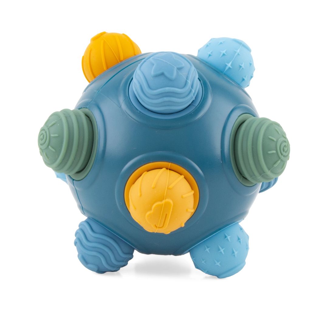 Baby Silikon Spielball: 'DOUDIPOKE' blau