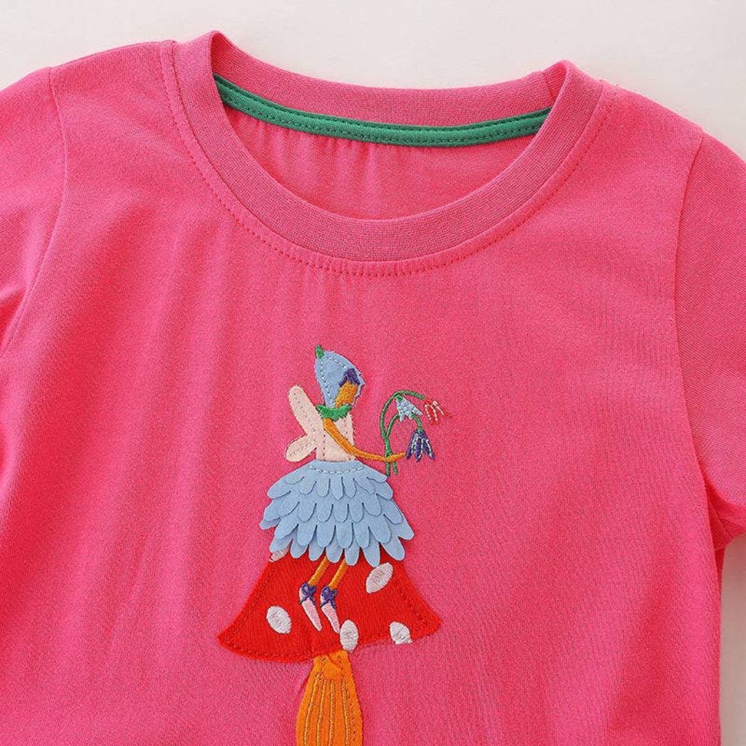 Kombiniertes Kleid aus Baumwolle "Blumenfee"