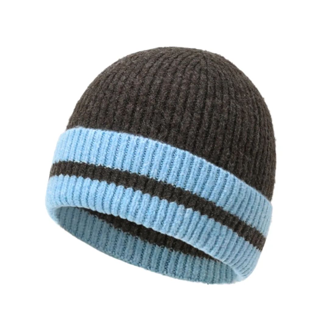 Beanie 'Stripe Casual' anthra/blau