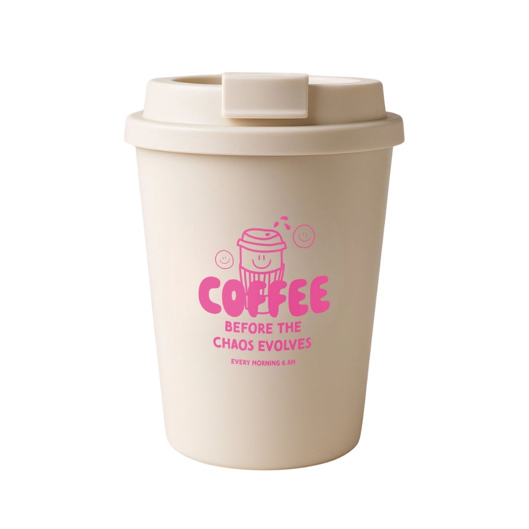 Coffee to go Cup 'Coffee before the chaos evolves'