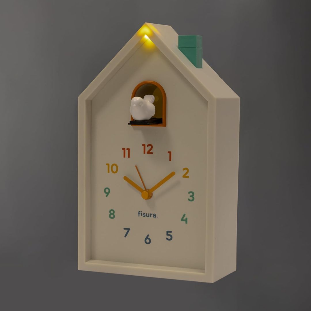 Kuckucks-Haus Alarm Uhr multicolor mit Beleuchtung