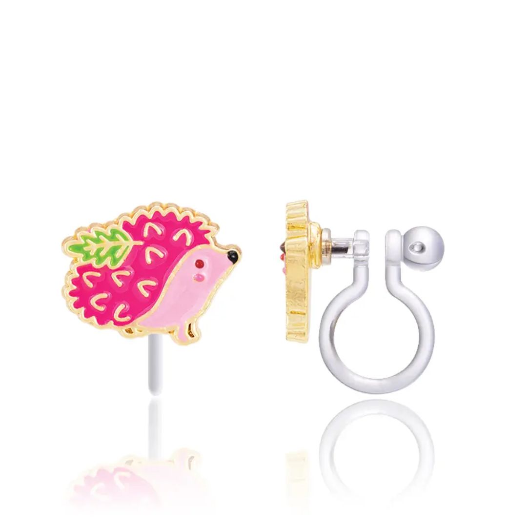 Cutie Ohrclips 'Stacheliger Rosa Igel' Clip On