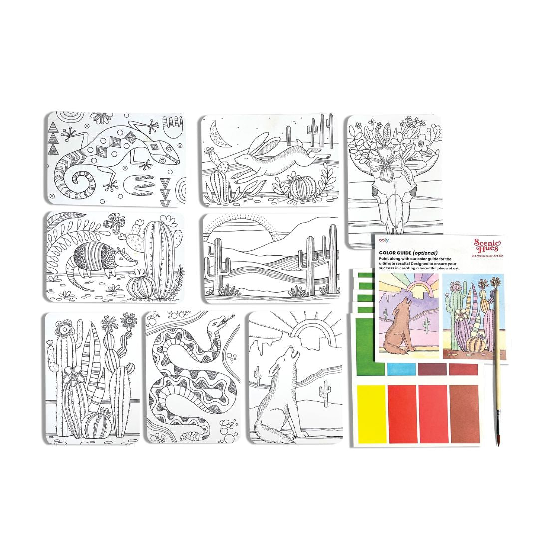 D.I.Y. Aquarell-Kunst-Kit 'Scenic Hues - Wüstentor'
