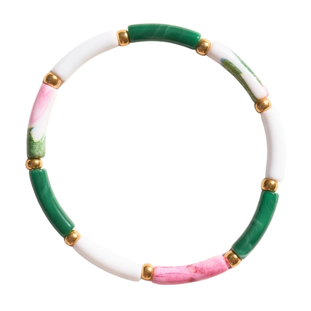 Damen Armband 'Aello' grün/rosa/ecru