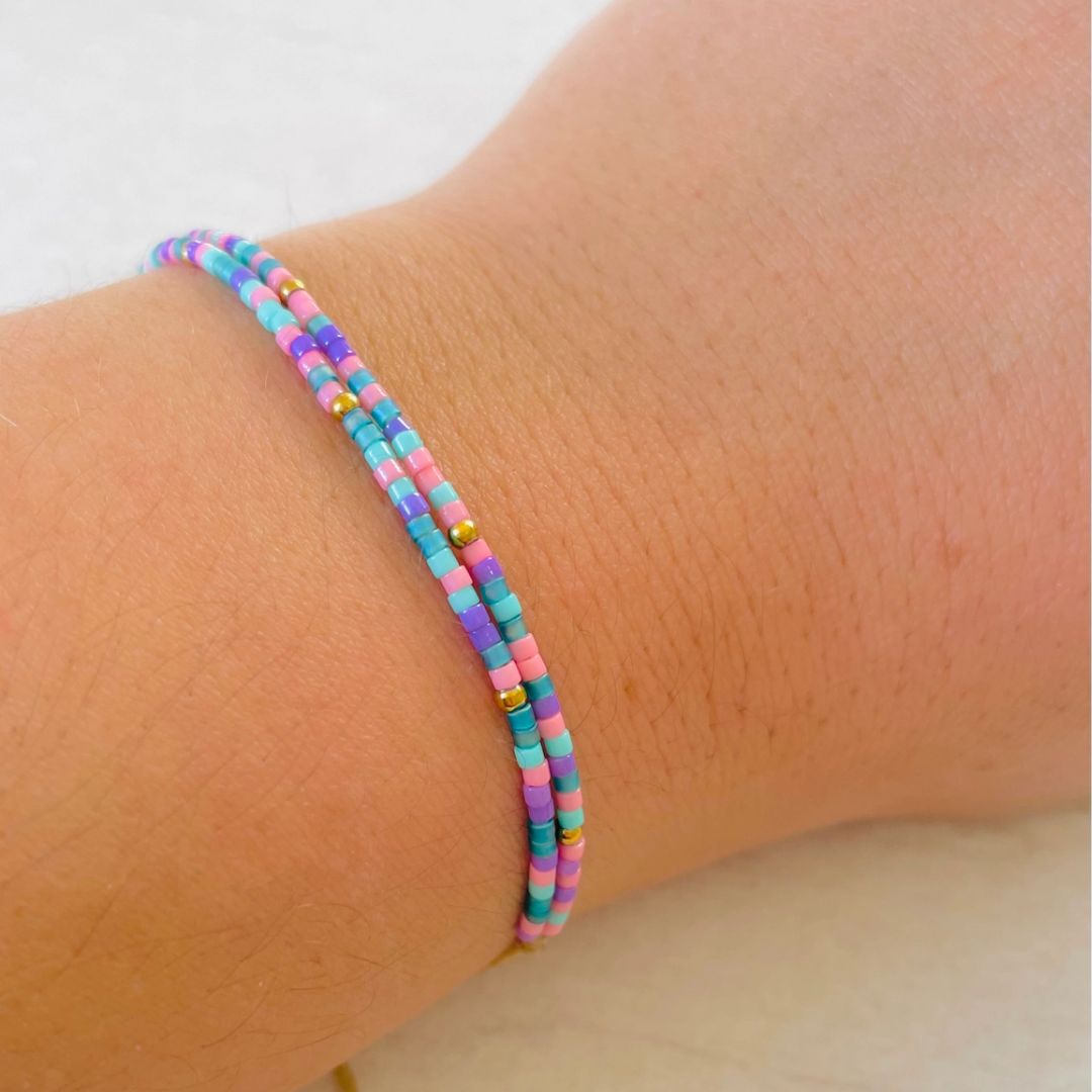 Damen Armband 'Miyuki Perlen' aqua