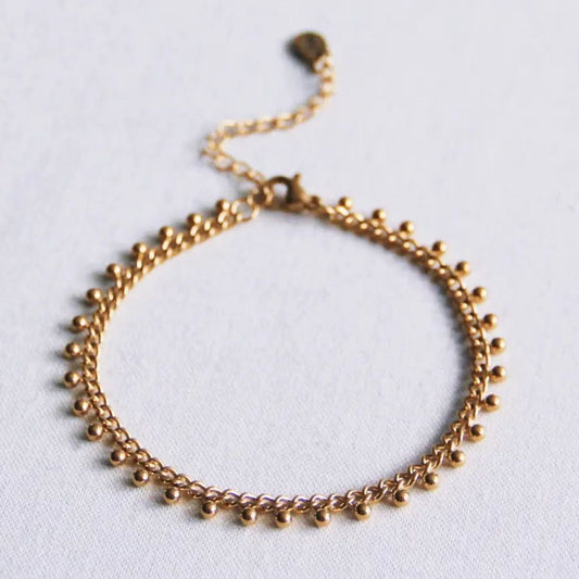 Damen Armband mit kleinen Kugeln gold