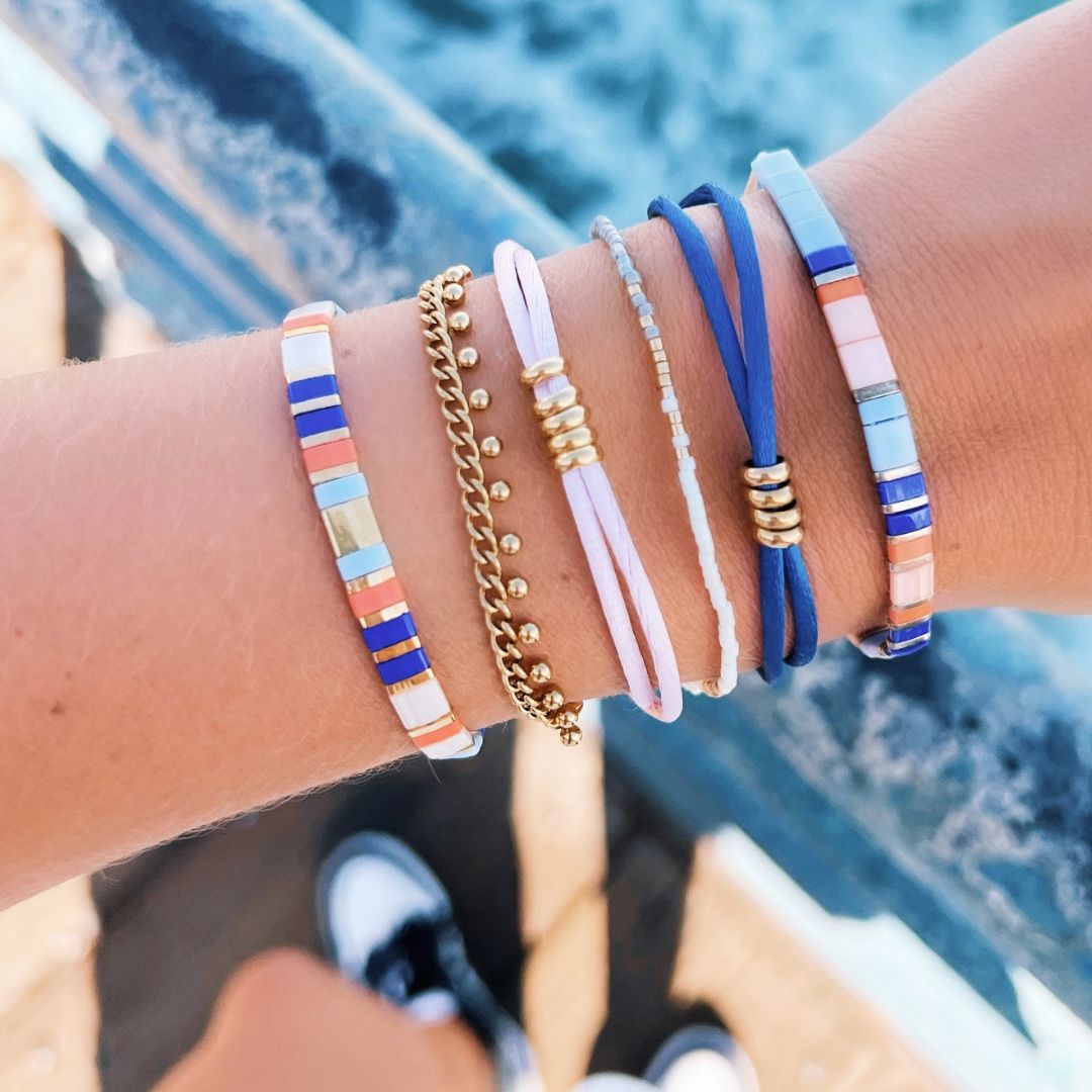 Damen Armband mit kleinen Kugeln gold