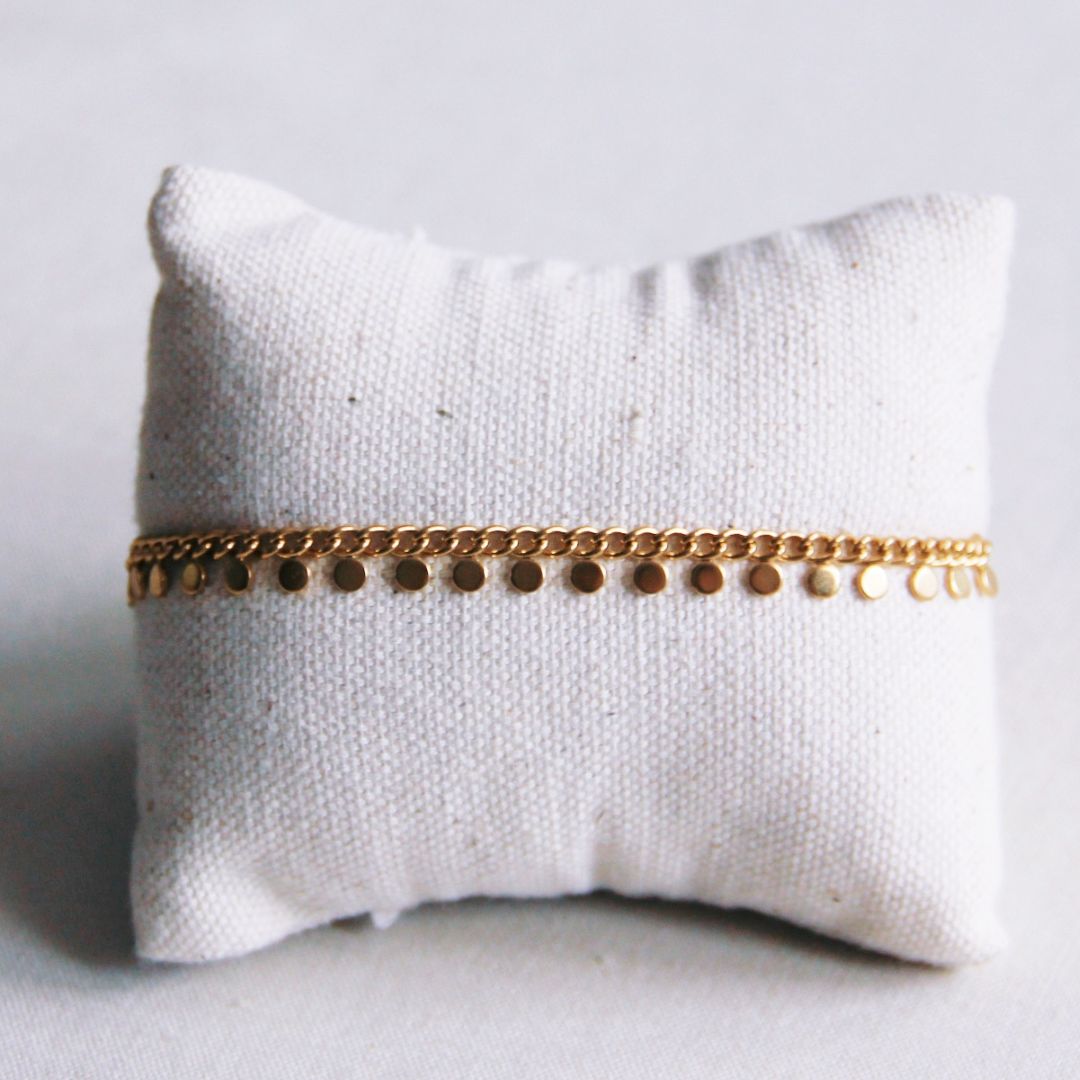 Damen Armband mit kleinen Münzen gold