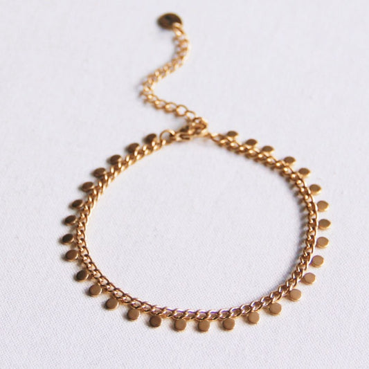 Damen Armband mit kleinen Münzen gold
