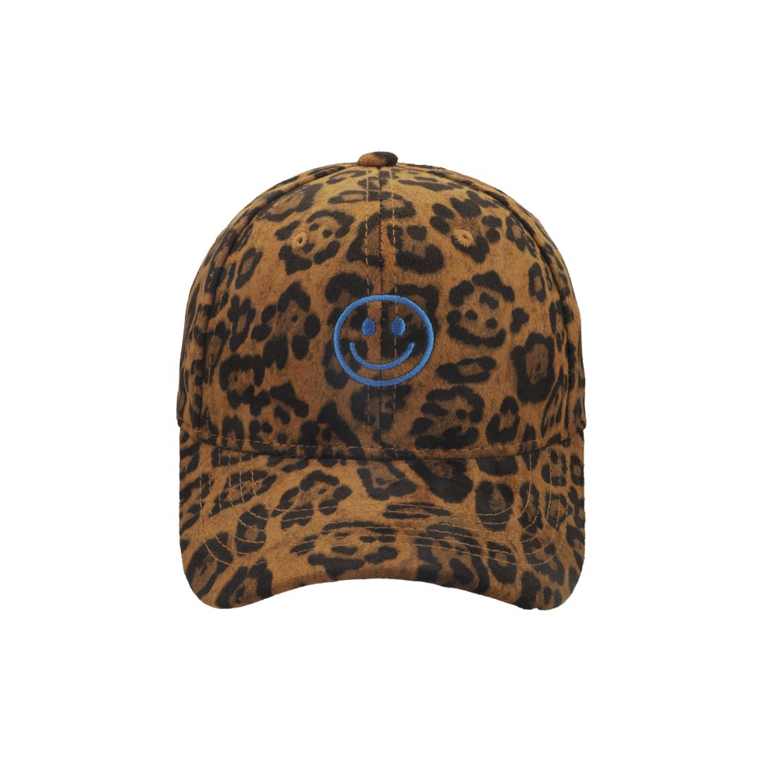 Damen Cap leo mit Smileystickerei blau