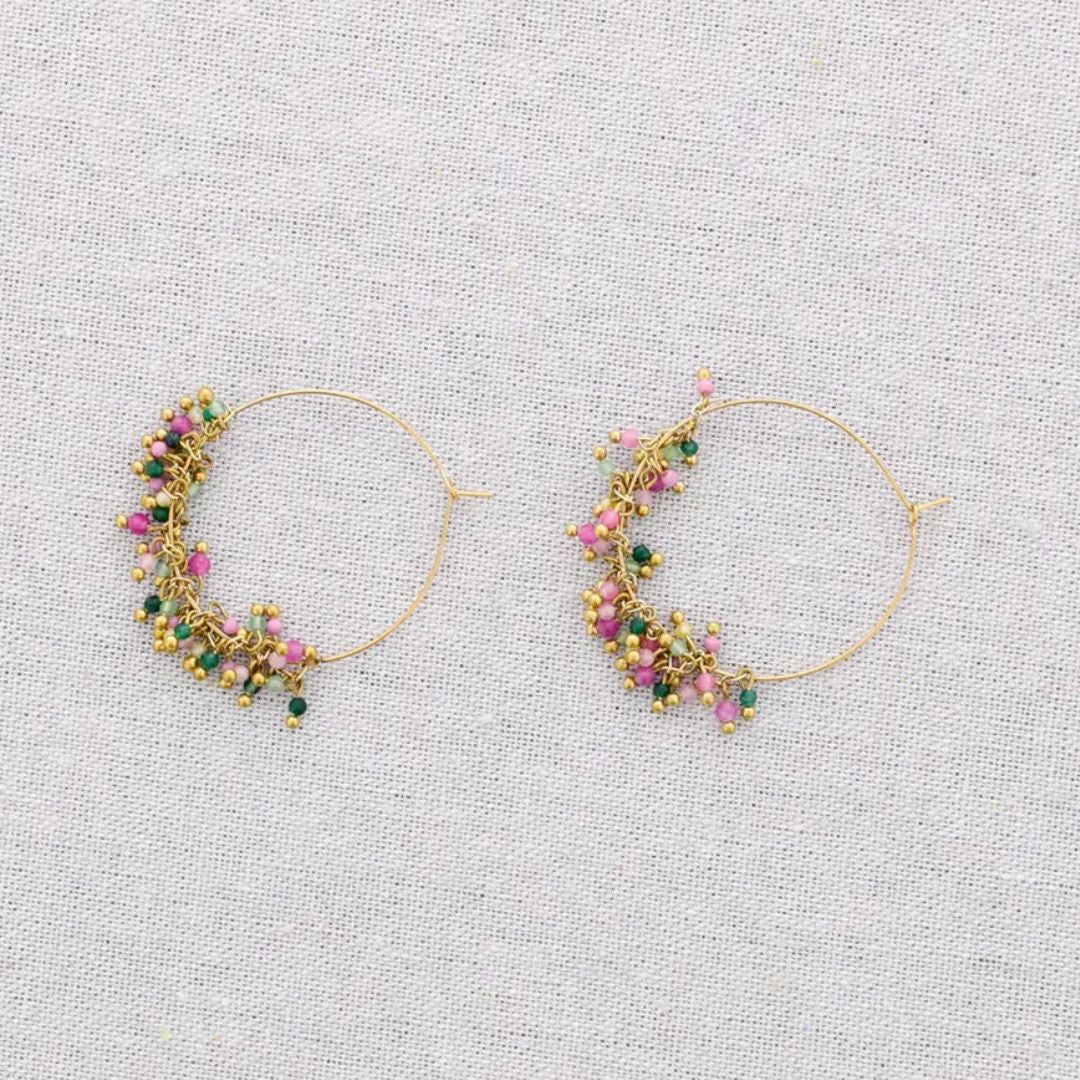 Damen Creolen 'Stone Hoop' grape