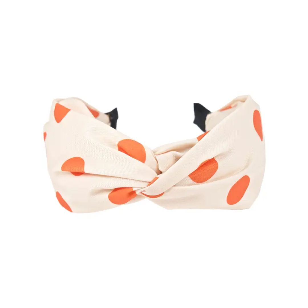 Damen Haarband Kenji mit mit orangefarbenen Punkten