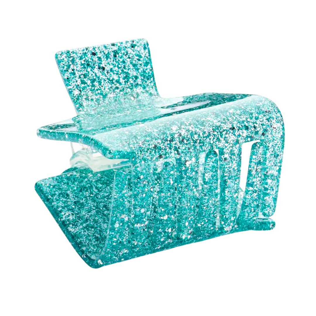 Damen Haarklammer 'Holly Glitter' türkis