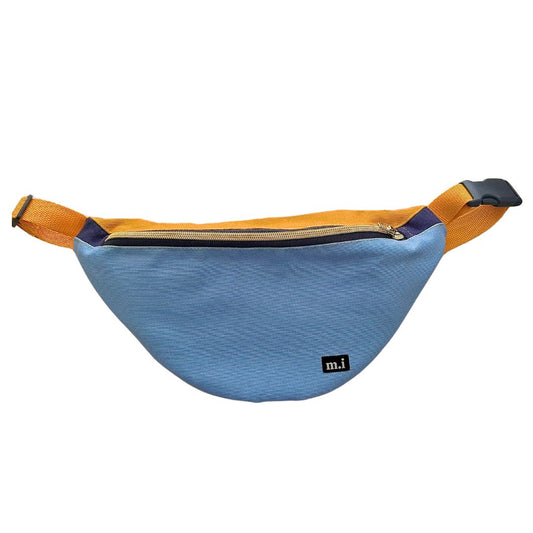 Damen Hipbag 'Patchwork Unique' denim/gelb